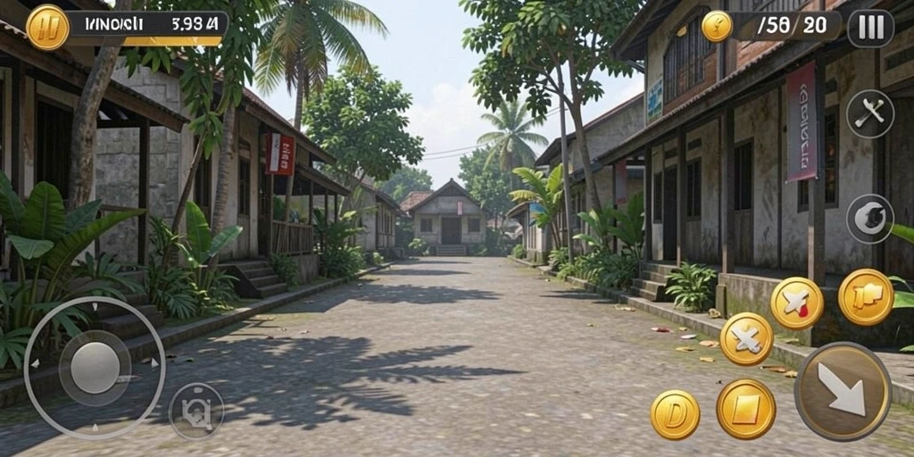 Screenshot dari level menantang dalam GX88.