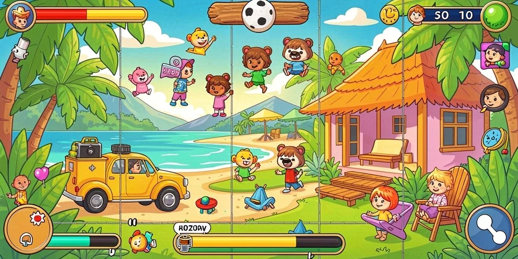 Pemandangan grafis yang menakjubkan dari gameplay.