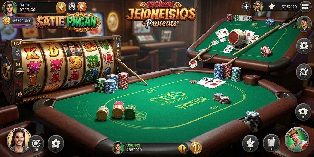 Tampilkan interaksi antara pemain dalam mode multiplayer.