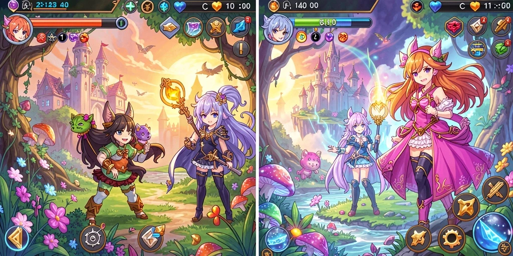 Screenshot dari level tantangan yang menegangkan.