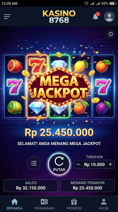 8768 — layar beranda